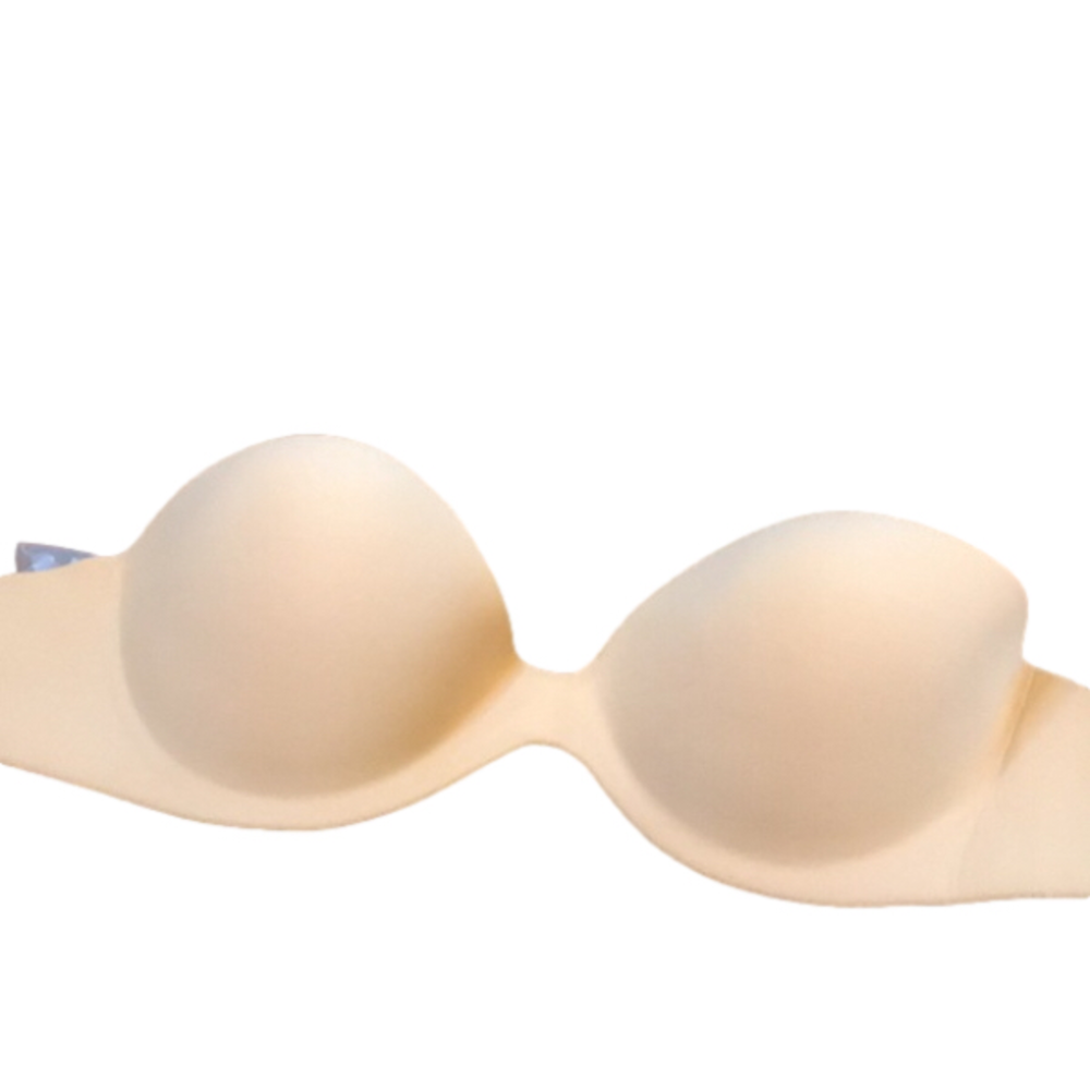Nude Strapless Adhesive Bra. Don’t know what size cup! Guesstimate A cup